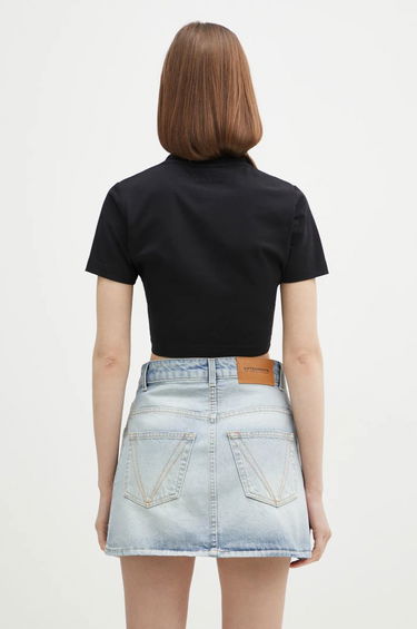 Crop top VETEMENTS VETEMENTS I'M Perfect You Adjust Cropped Fitted T-Shirt Crna | WA66TR740B, 2