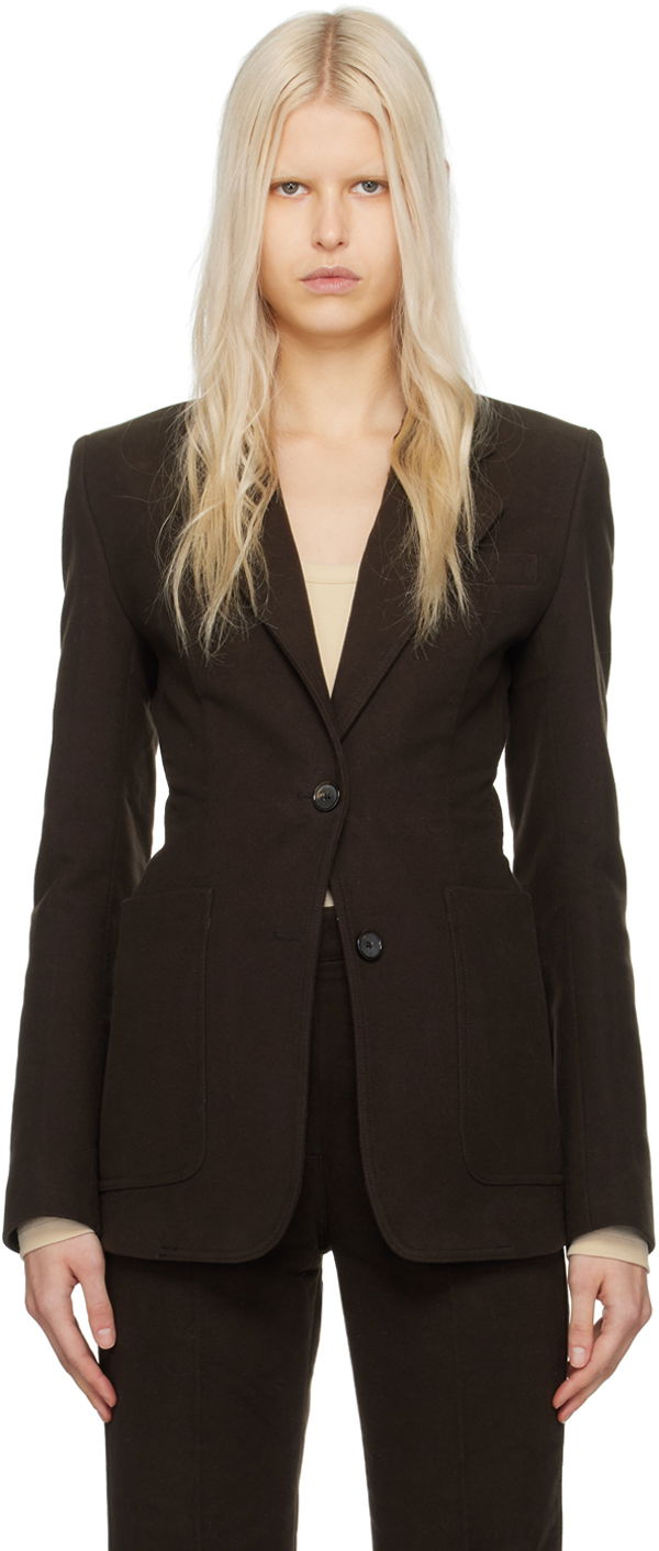 Jakna TOTEME Cinched Single-Breasted Blazer Smeđa | 241-WRZ1048-FB0171