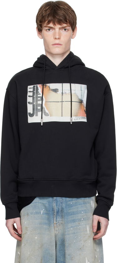 Dukserice Jean Paul Gaultier Jean Paul Gaultier Printed Fire Hoodie Crna | 25/03-W-TO296-J003-001501, 0