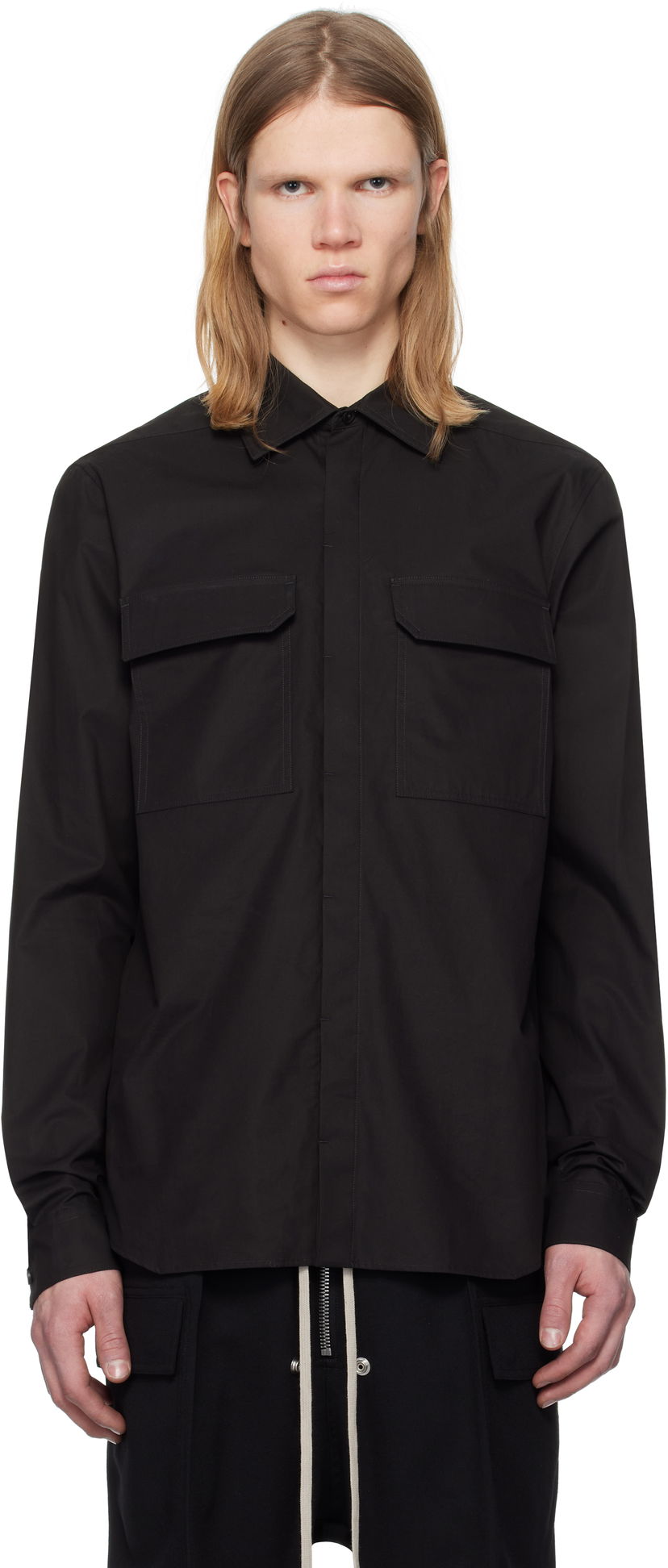 Košulja Rick Owens Rick Owens Hollywood Work Shirt Crna | RU01E5291 P