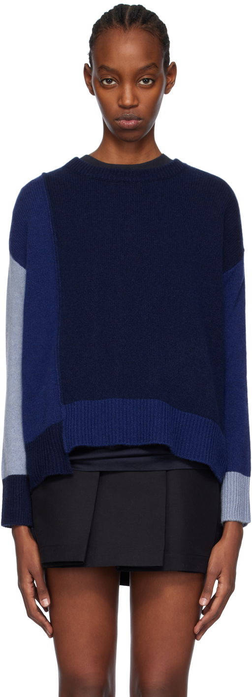 Džemper Marni Color Block Sweater Tamnoplava | GCMD0504Q0 UFX385
