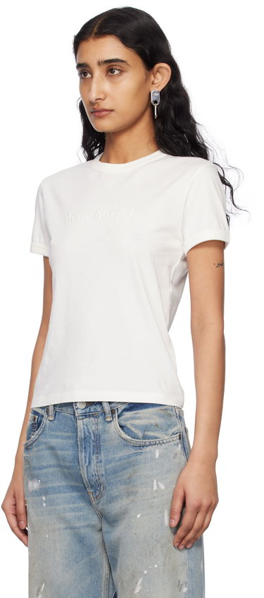 Majica kratkih rukava Acne Studios Acne Studios Fitted Logo T-Shirt Bijela | AL0469-, 3