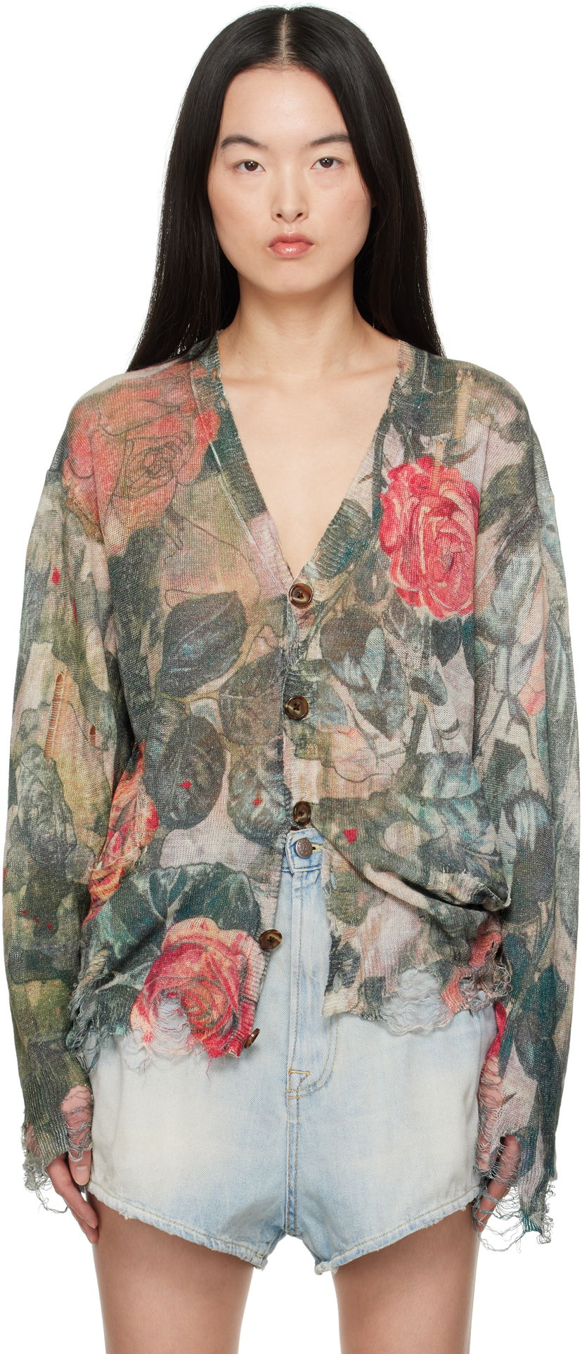 Džemper R13 R13 Boyfriend Floral Cardigan Višebojno | R13WY200-Y182B