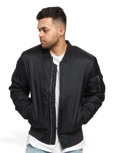 Bomber jakna Urban Classics Basic Bomber Jacket Crna | TB861 black