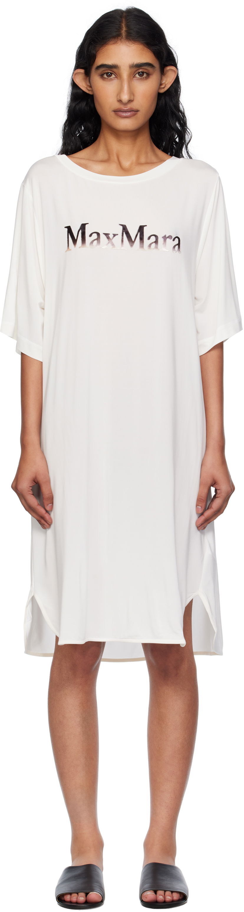 Haljina Max Mara Max Mara Luna T-Shirt Minidress Bijela | 2516621039600