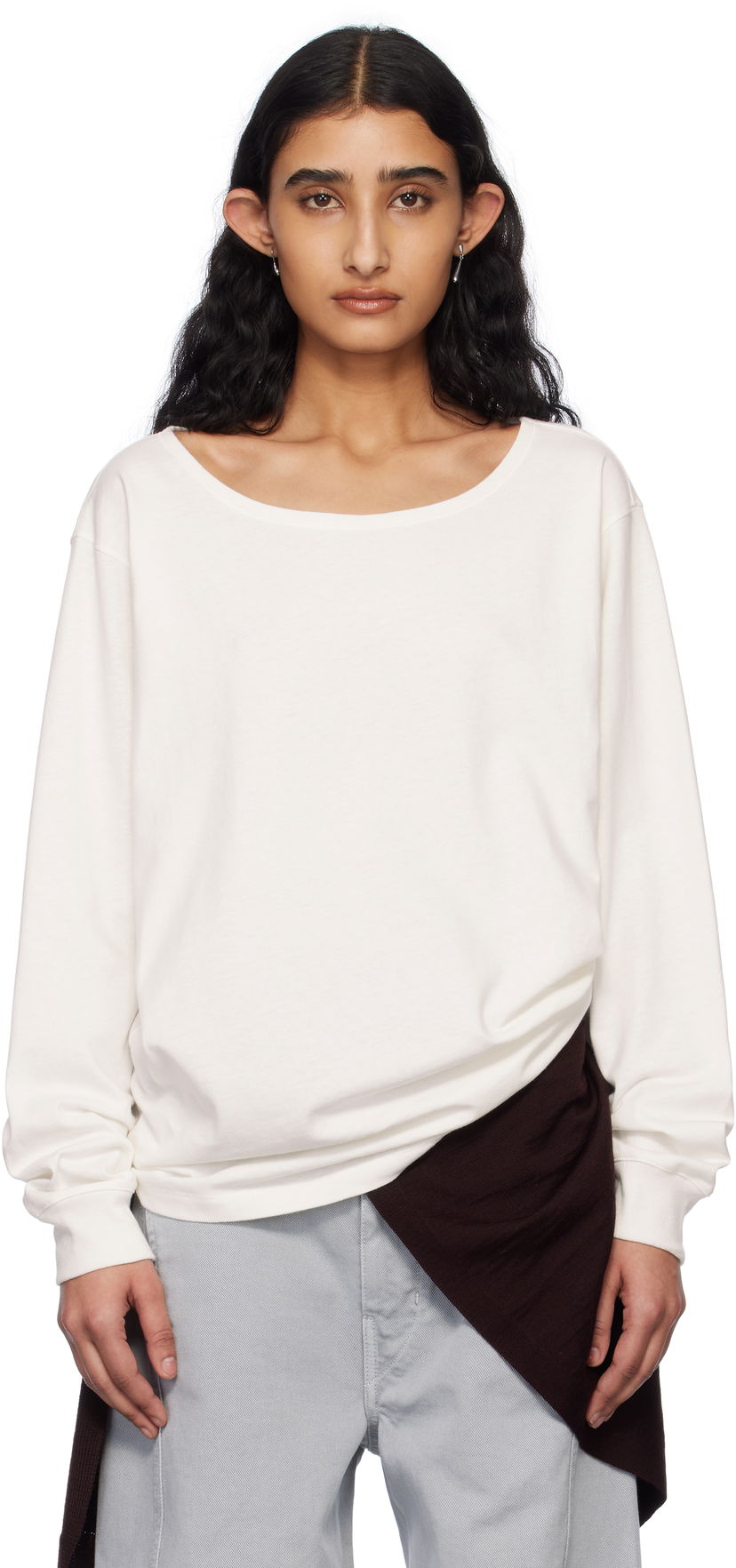 Džemper LEMAIRE Lemaire Wide Neck T-Shirt Bijela | TO1349 LJ1010