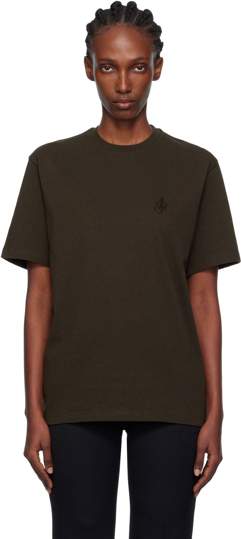 Majica kratkih rukava JW Anderson JW Anderson Anchor Embroidery T-shirt Zelena | JT0312-PG1510