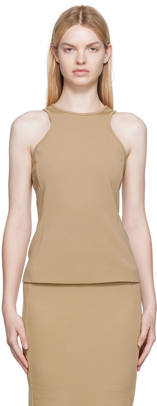 Majica bez rukava Max Mara Max Mara Fascino Tank Top Bež | 19460729600 MM13027