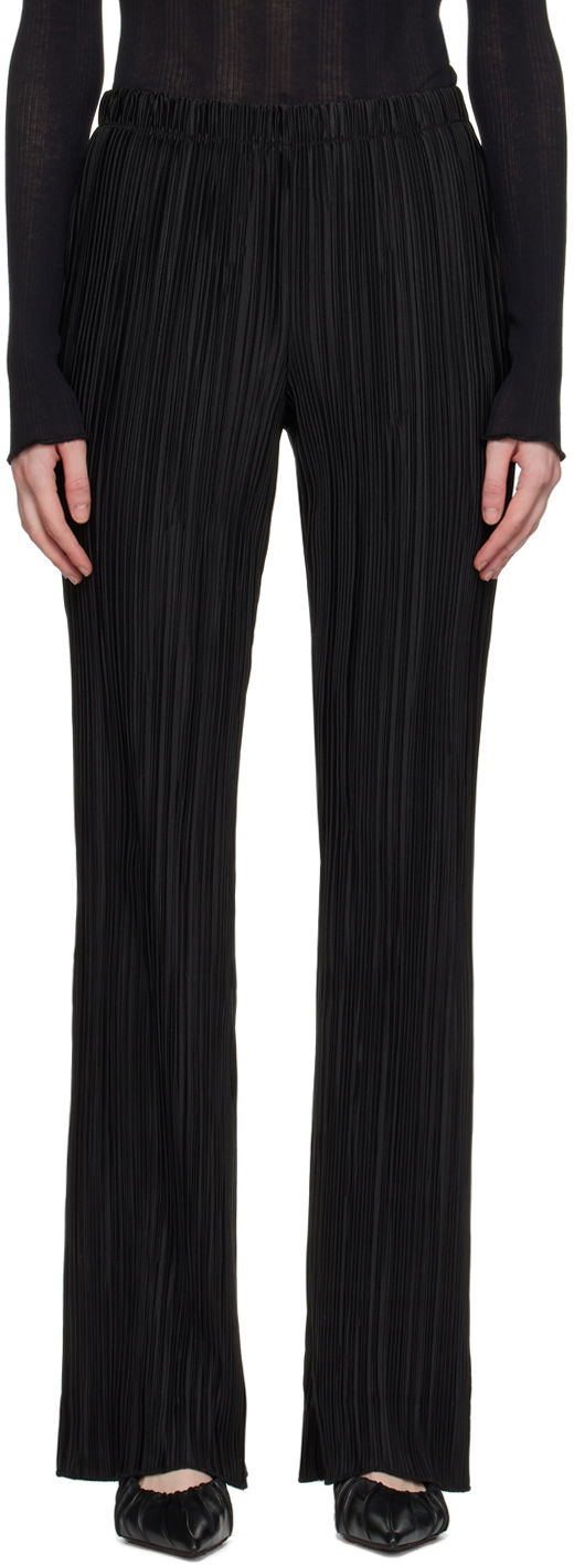 Hlače Anine Bing Anine Bing Women's Billie Pleated Trousers Crna | A-03-3148-000