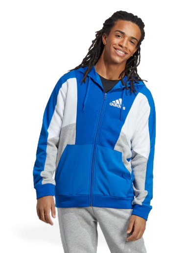 Dukserice adidas Performance Essentials Colorblock Full-Zip Hoodie Plava | HY5934