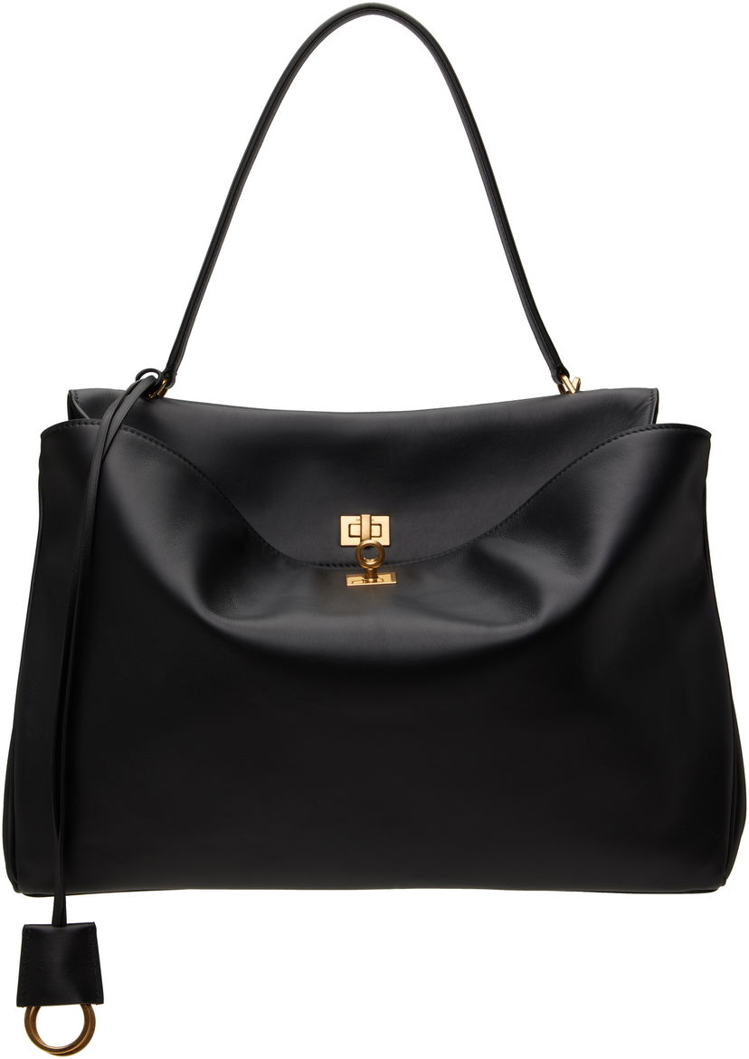 Tote bag Balenciaga Large Rodeo Leather Shoulder Bag Crna | 789744 2AA4V