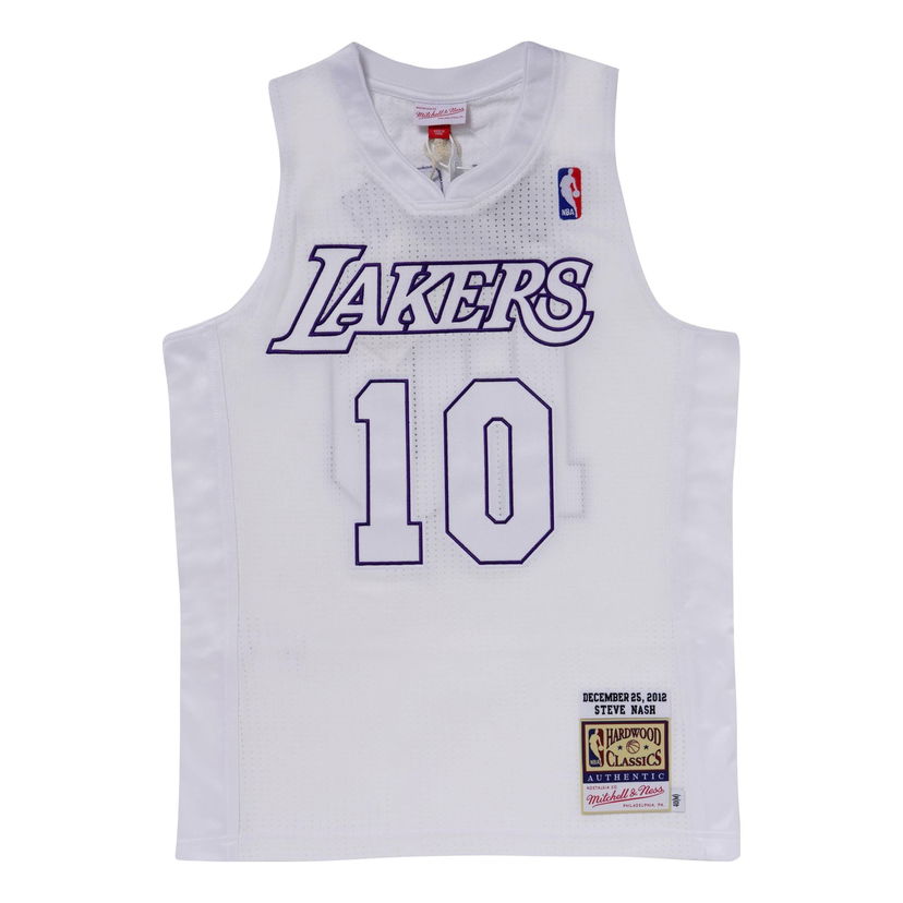 Dres Mitchell & Ness Steve Nash 10 Los Angeles Lakers Authentic Jersey Bijela | AJY44971-LAL12SNAWHIT