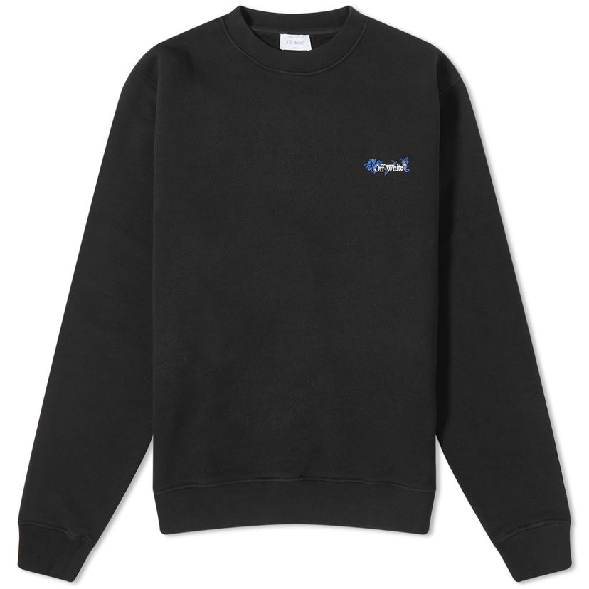Dukserice Off-White Flower Arrow Regular Crewneck Sweatshirt Crna | OWBA055F23JER0071045
