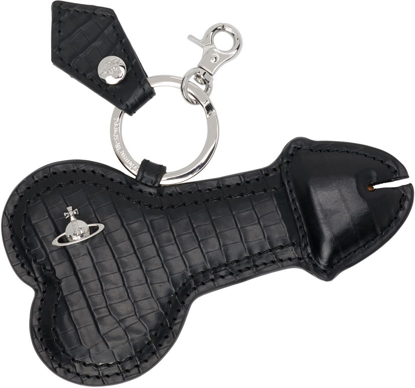 Privjesci za ključeve Vivienne Westwood Vivienne Westwood Bell End Leather Keychain Crna | 8203012KU-L00C0-