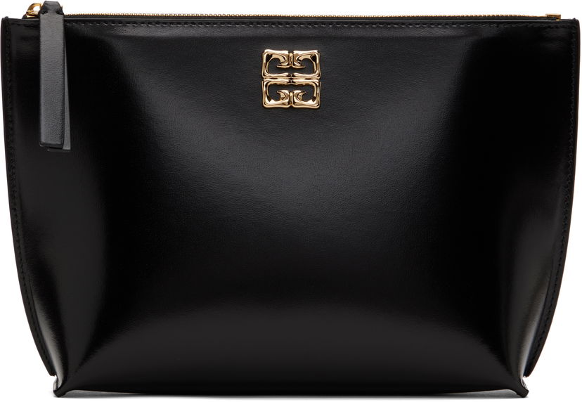 Ručna torbica Givenchy Black Leather 4G Pouch Crna | BB60NSB13A001