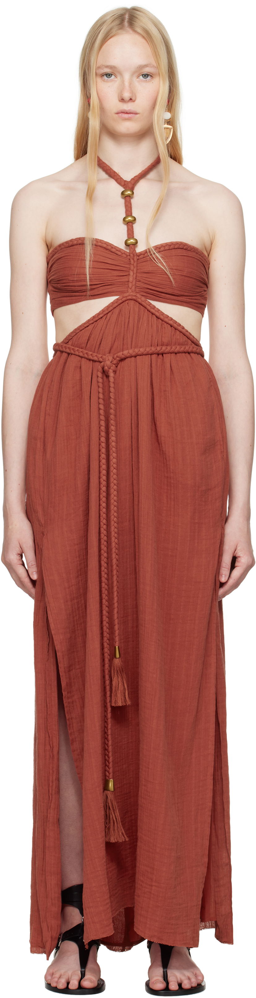 Haljina ISABEL MARANT Isabel Marant Justine Maxi Dress Crvena | RO0782FA-C2J11I