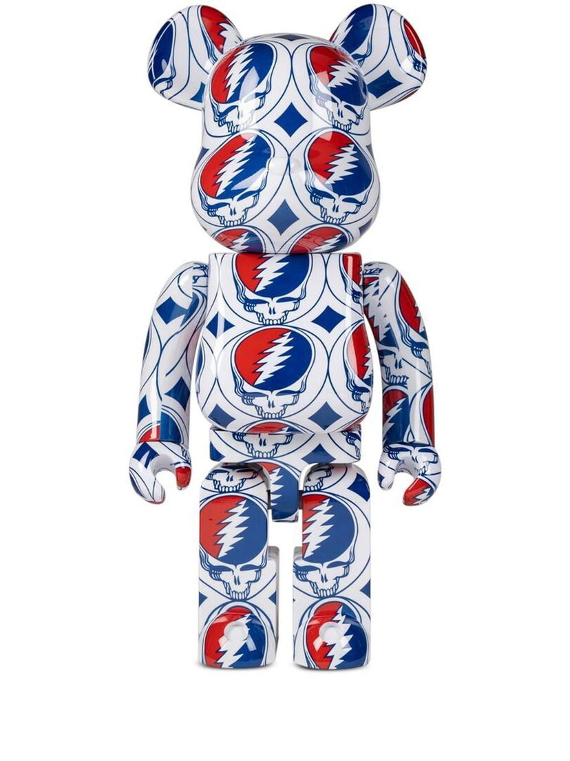 Kolekcionarsko Medicom Toy Grateful Dead "Steal Your Face" BE@RBRICK figure - White Plava | MEDI011019618758