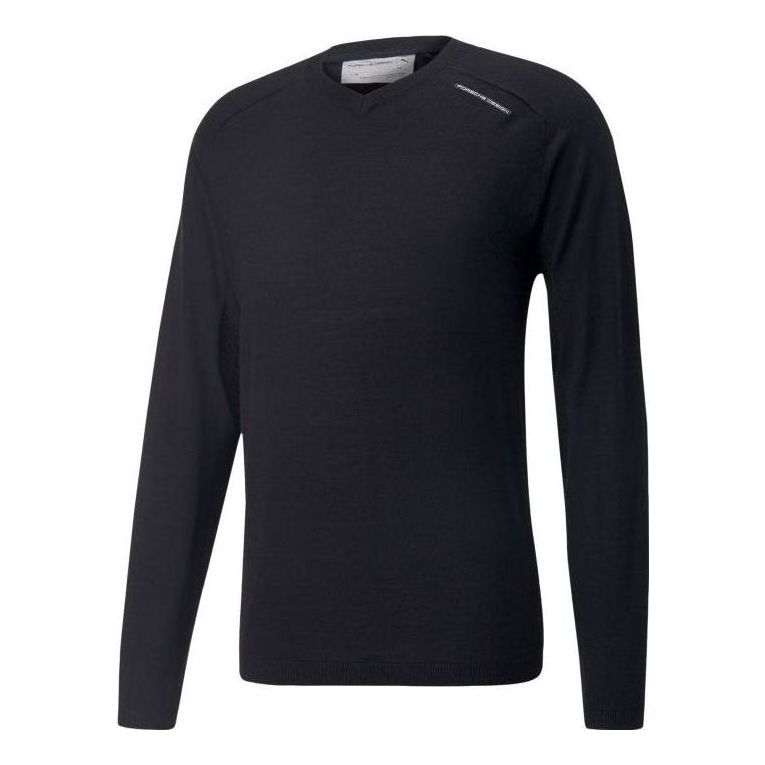 Džemper Puma Porsche Design V-Neck Sweatshirt Crna | 536154-01