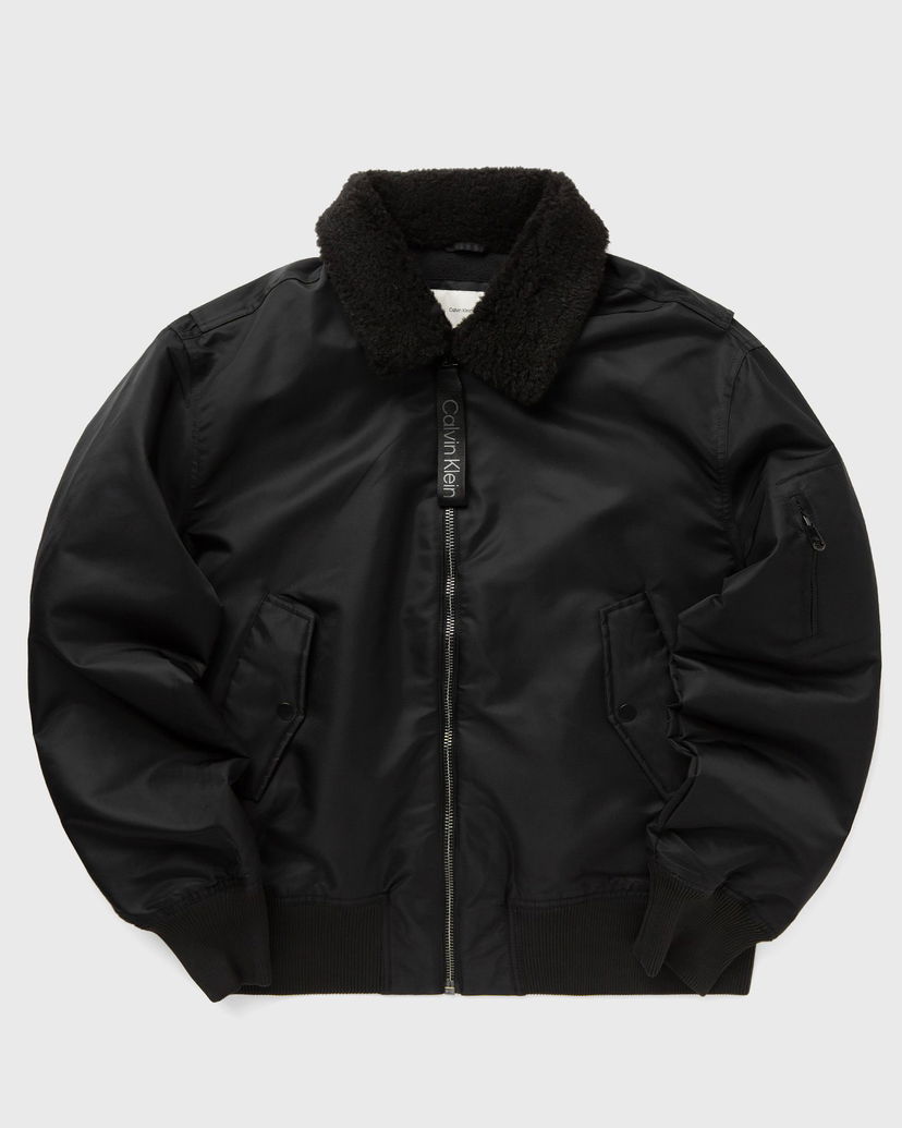 Bomber jakna CALVIN KLEIN AVIATOR SHERPA JACKET Crna | J30J326108BEH
