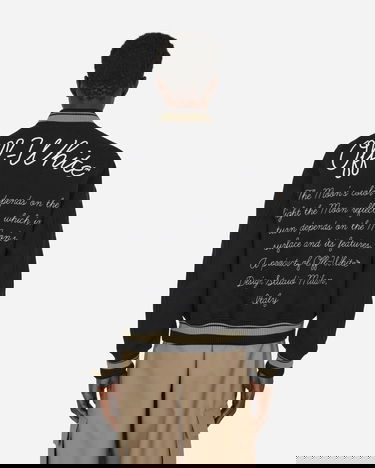 Bomber jakna Off-White Cryst Moon Phase Varsity Jacket Black Crna | OMEH053F23FAB002 1001, 3