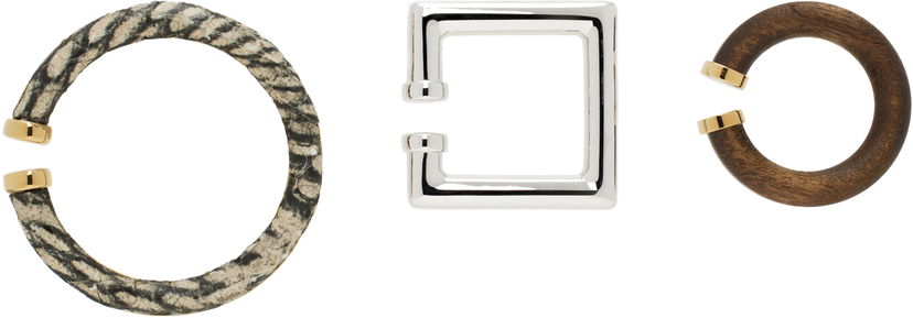 Naušnice Jacquemus Jacquemus La Croisière "The Ear Jewelry" Ear Cuff Set Smeđa | 25E251JW748-3233