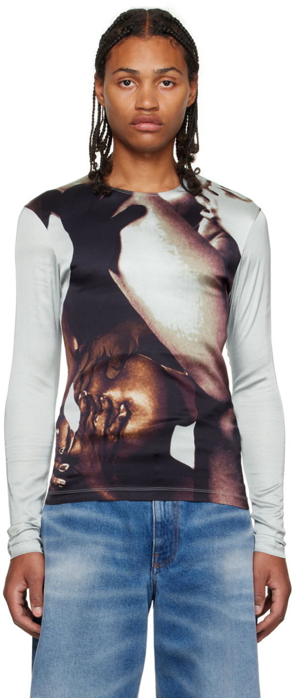 Majica kratkih rukava Y/PROJECT Graphic Long Sleeve T-Shirt Bijela | TS87-S25
