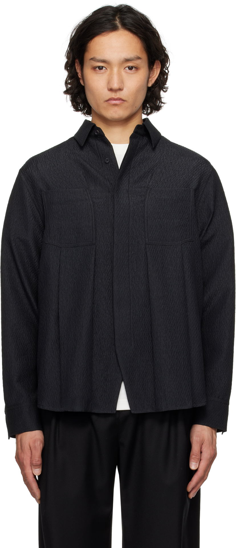 Košulja ADER ERROR ADER error Product. 53 Textured Shirt Crna | BO01SSSH0101BK