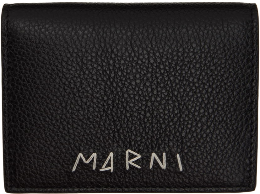 Novčanik Marni Pebbled Leather Zip-Around Bifold Wallet Crna | PFMOQ14Q10 P6533