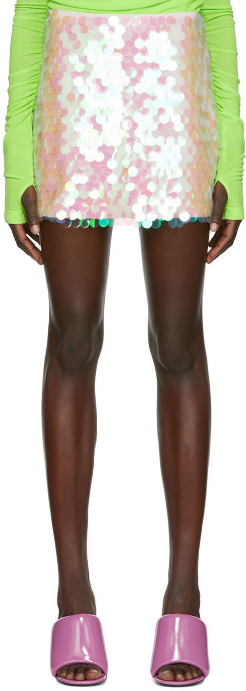 Suknja Helmut Lang Helmut Lang Sequin Mini Skirt Ružičasta | M05HW303
