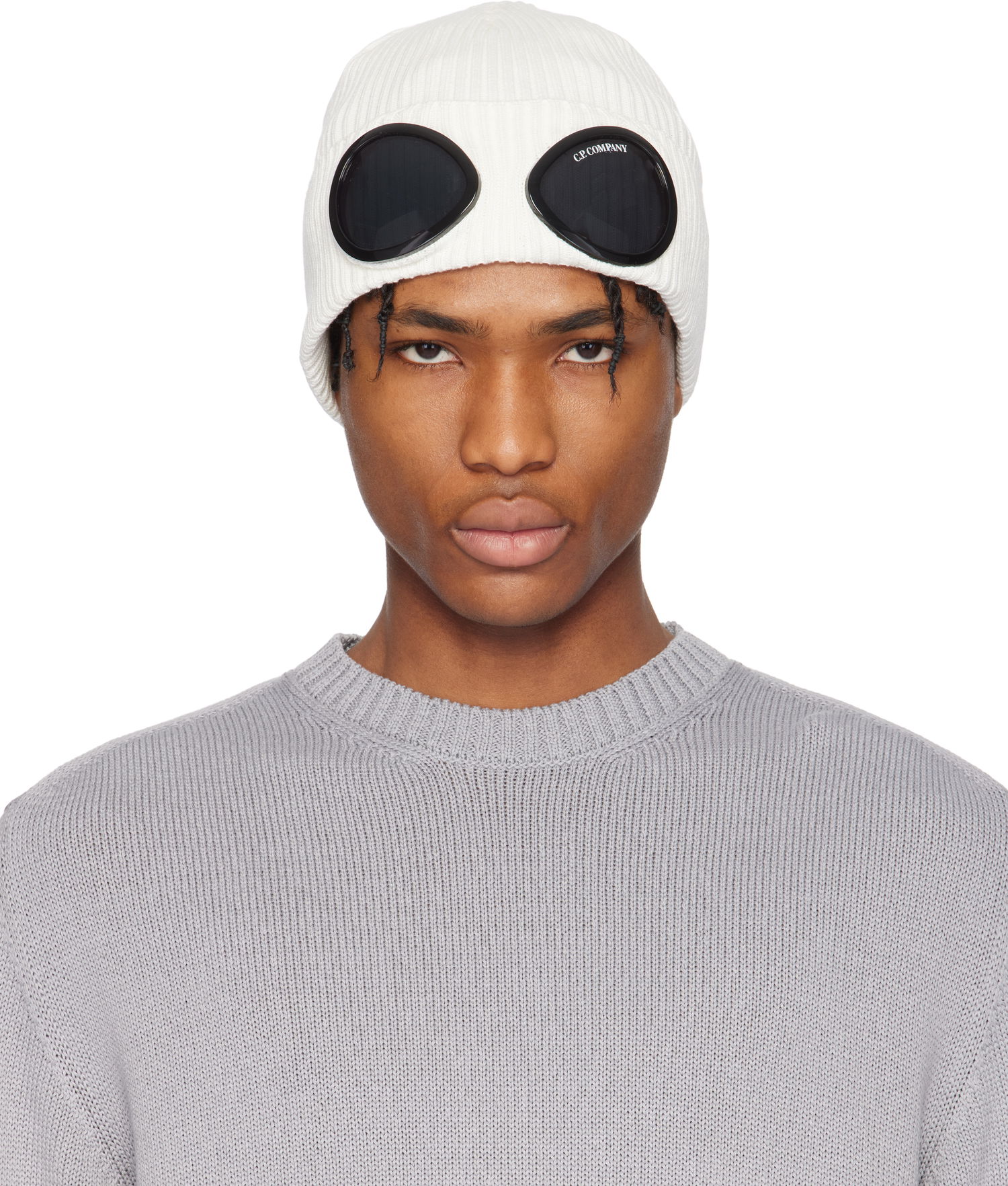 Kapica C.P. Company C.P. Company Goggle Beanie Bijela | 18CMAC016A-000727A, 0