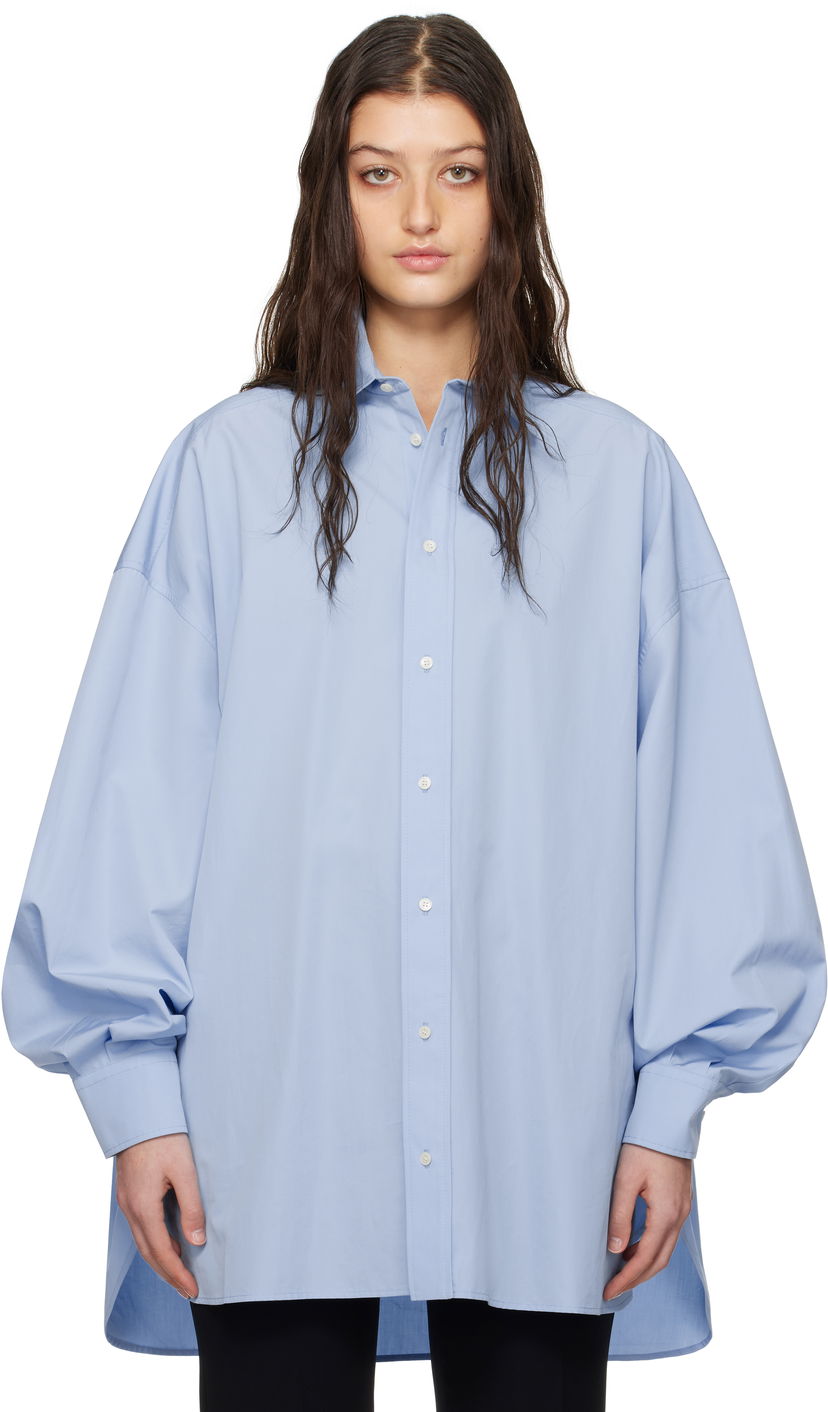Košulja WARDROBE.NYC Oversize Shirt Minidress Plava | W1085R17