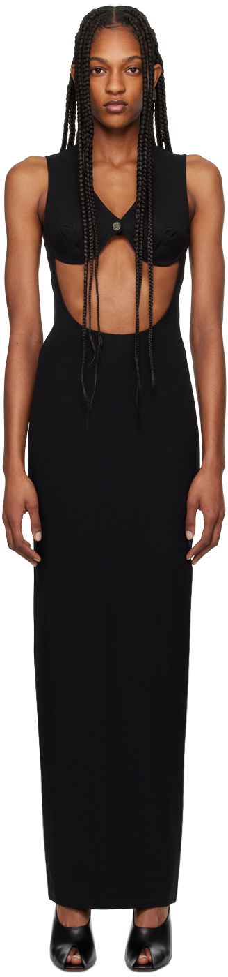 Haljina Jean Paul Gaultier Gaultier Cone Bra Maxi Dress Crna | 24/25-F-RO122-J053-00