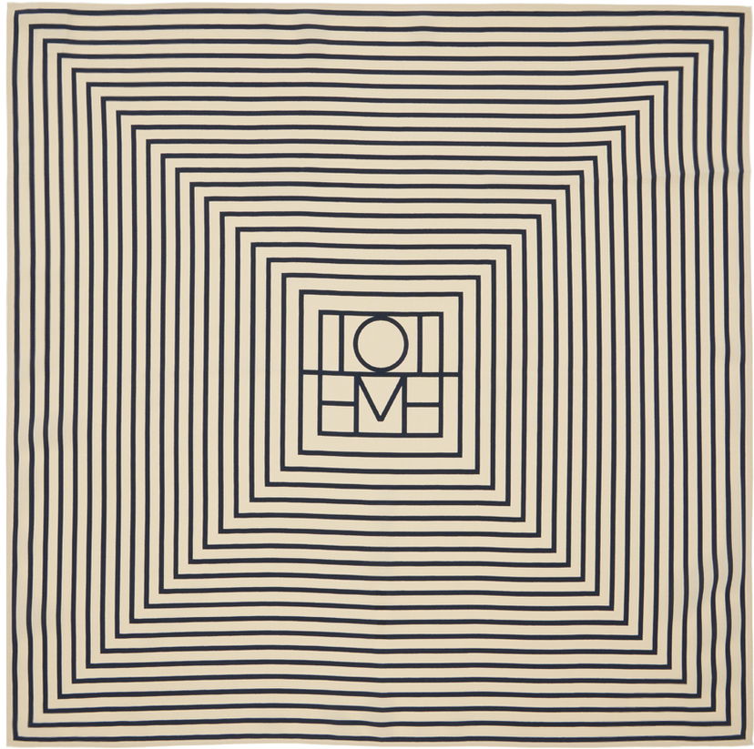 Šal TOTEME Signature Monogram Silk Scarf Bež | 211-852-800