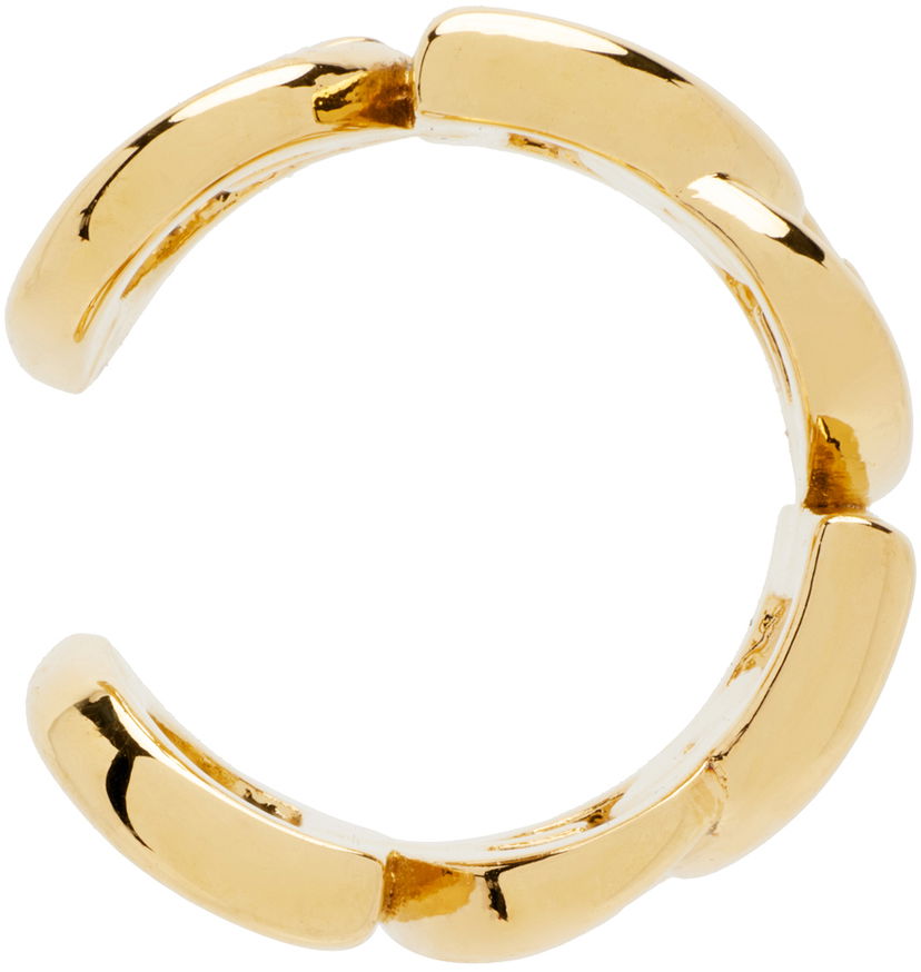 Naušnice Dolce & Gabbana Gold 'DG' Logo Single Ear Cuff Metalik | WEP6L5 W1111