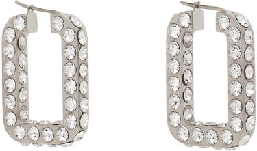 Naušnice Amina Muaddi Crystals Hoop Earrings Metalik | CHARLOTTE HOOP, 1