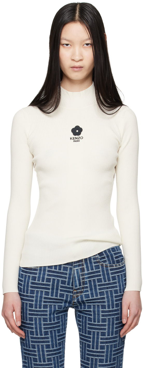 Majica kratkih rukava KENZO Off-White Paris Boke 2.0 Long Sleeve T-Shirt Bijela | FE62PU4753LG