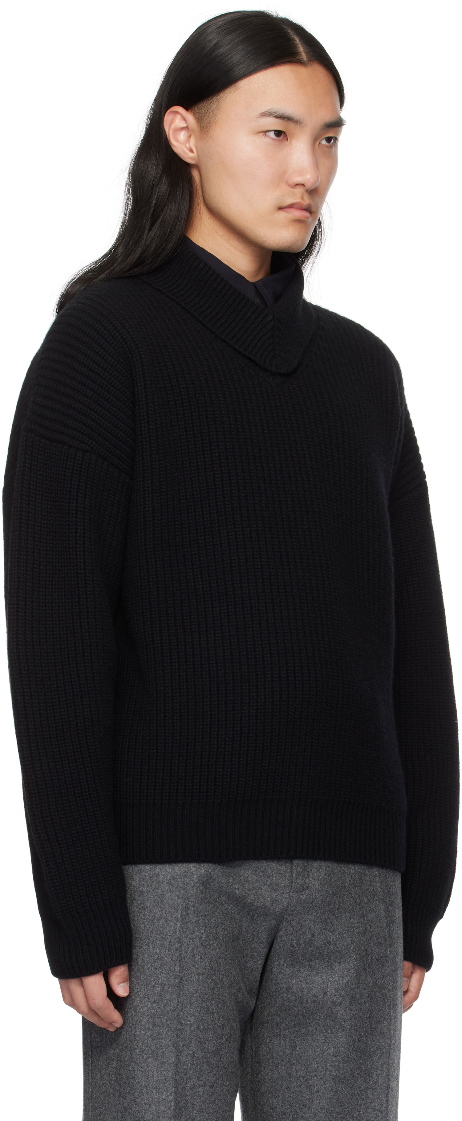 Džemper Bottega Veneta Veneta Wool & Cashmere Rib Turtleneck Crna | 812511V4VY01000, 1