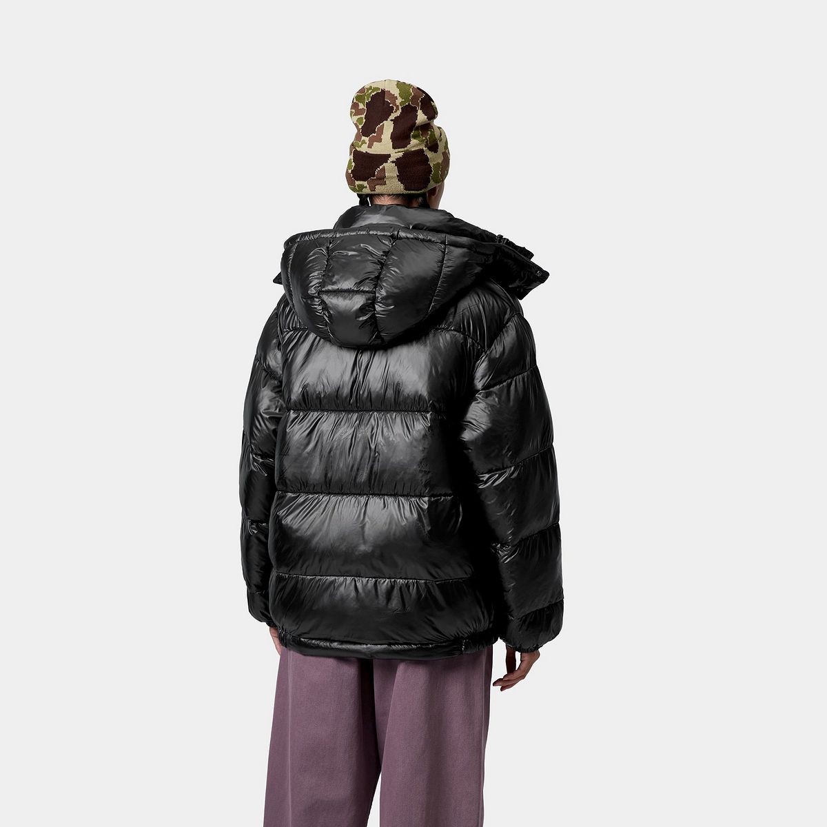Pernata jakna Carhartt WIP Benson Puffer Hooded Jacket Crna | I035370_9, 1