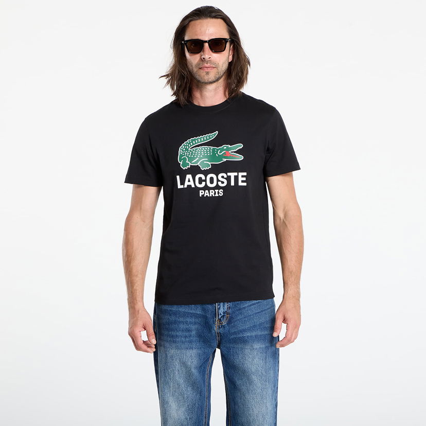 Majica kratkih rukava Lacoste LACOSTE Men's Tee Crna | TH5634 031
