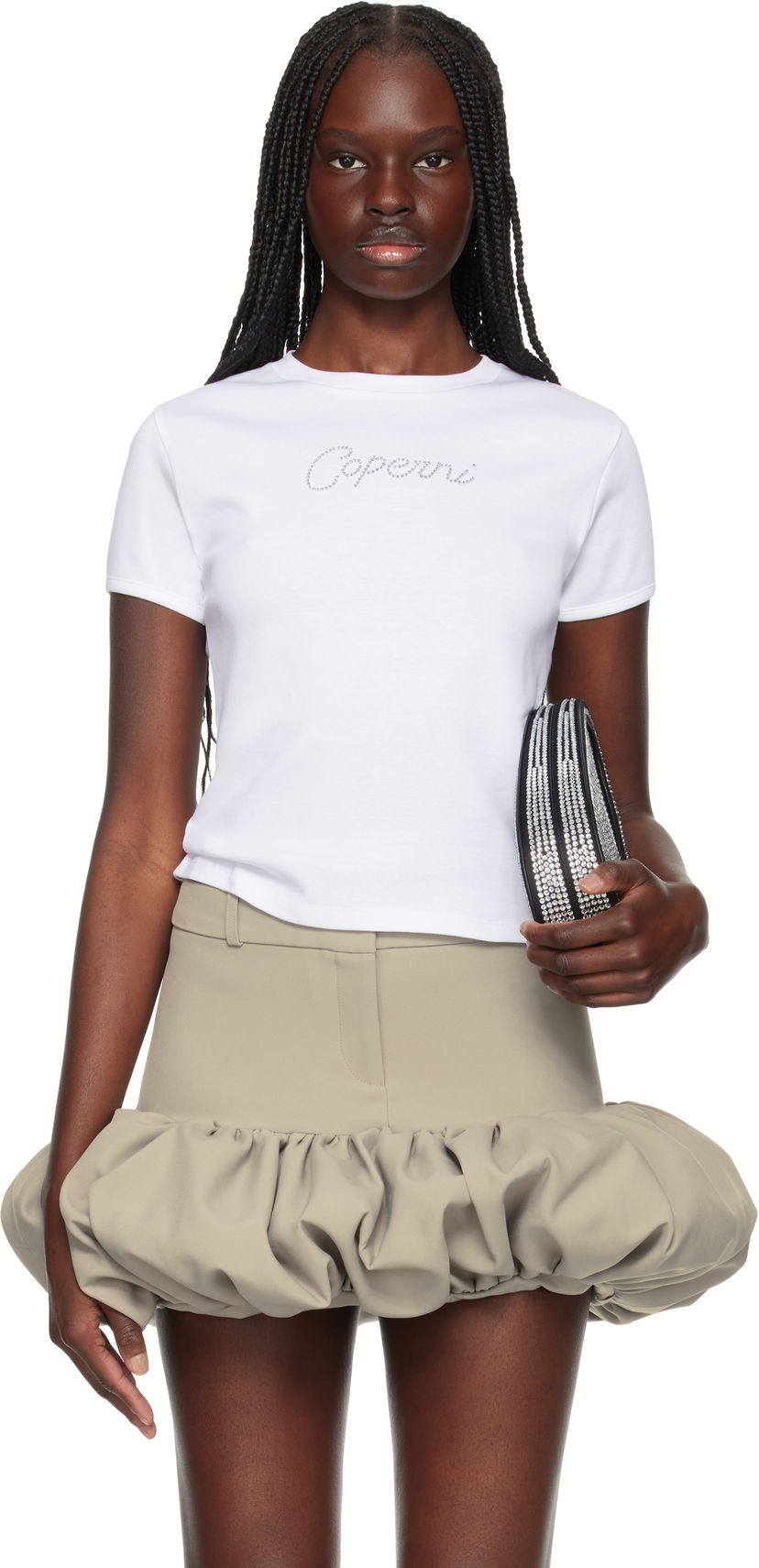 Majica kratkih rukava Coperni Coperni Crystal Logo T-Shirt Bijela | COPJS07CRF5017