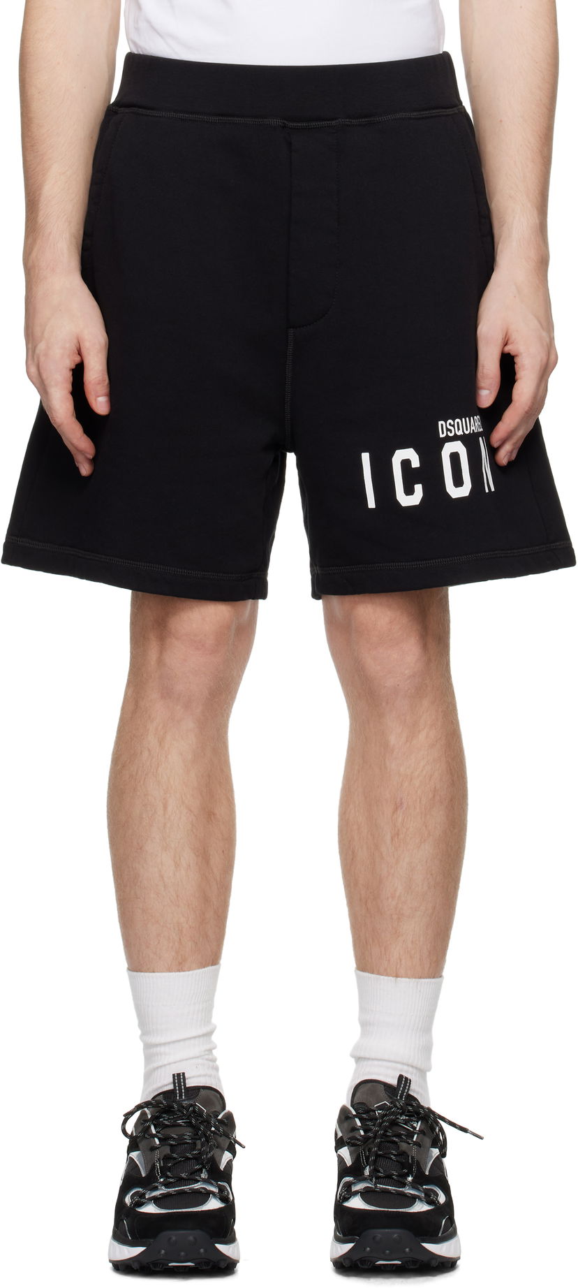 Kratke hlače DSQUARED2 'Icon' Relaxed Fit Shorts Crna | S79MU0005_D25015