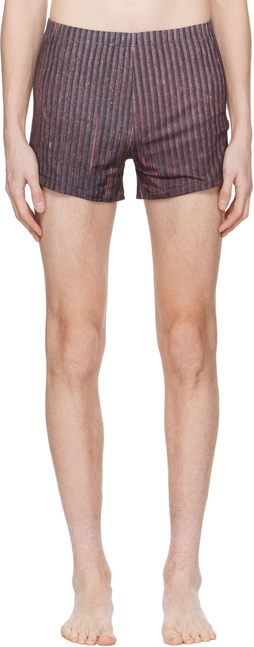 Kupaći kostimi Serapis Serapis Aub Stripes Swim Shorts Smeđa | SS25_SWS_3