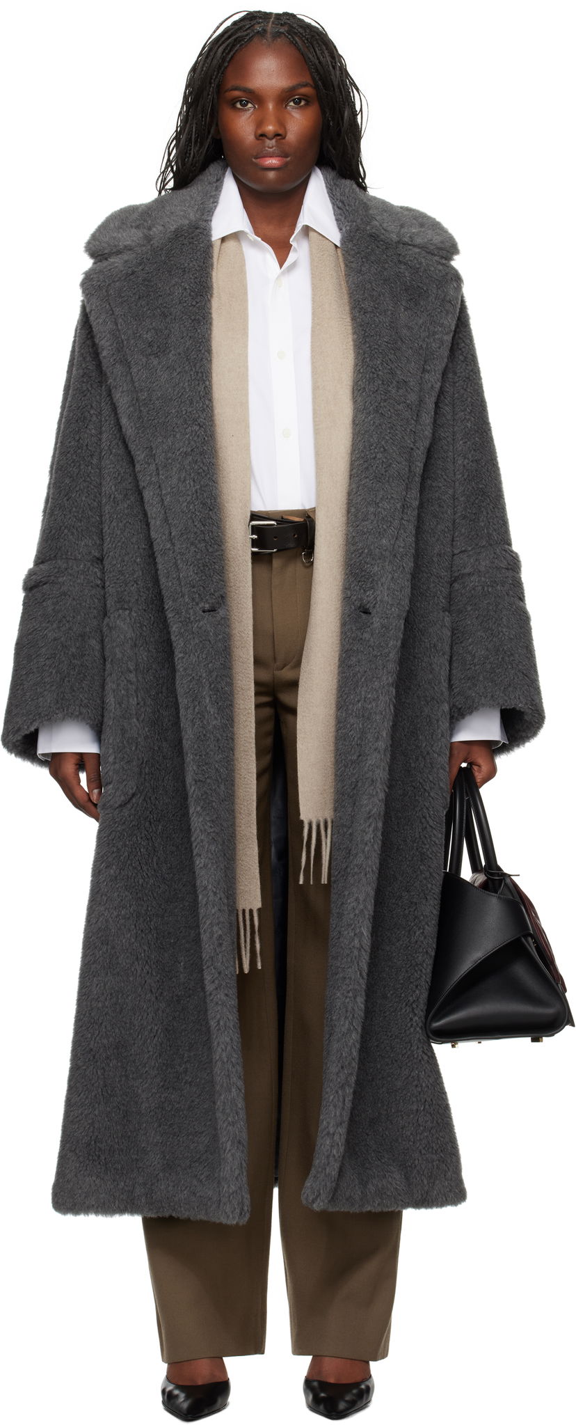 Kaputi Max Mara Max Mara Kadiak Teddy Coat Siva | 2421016313600 MM10502