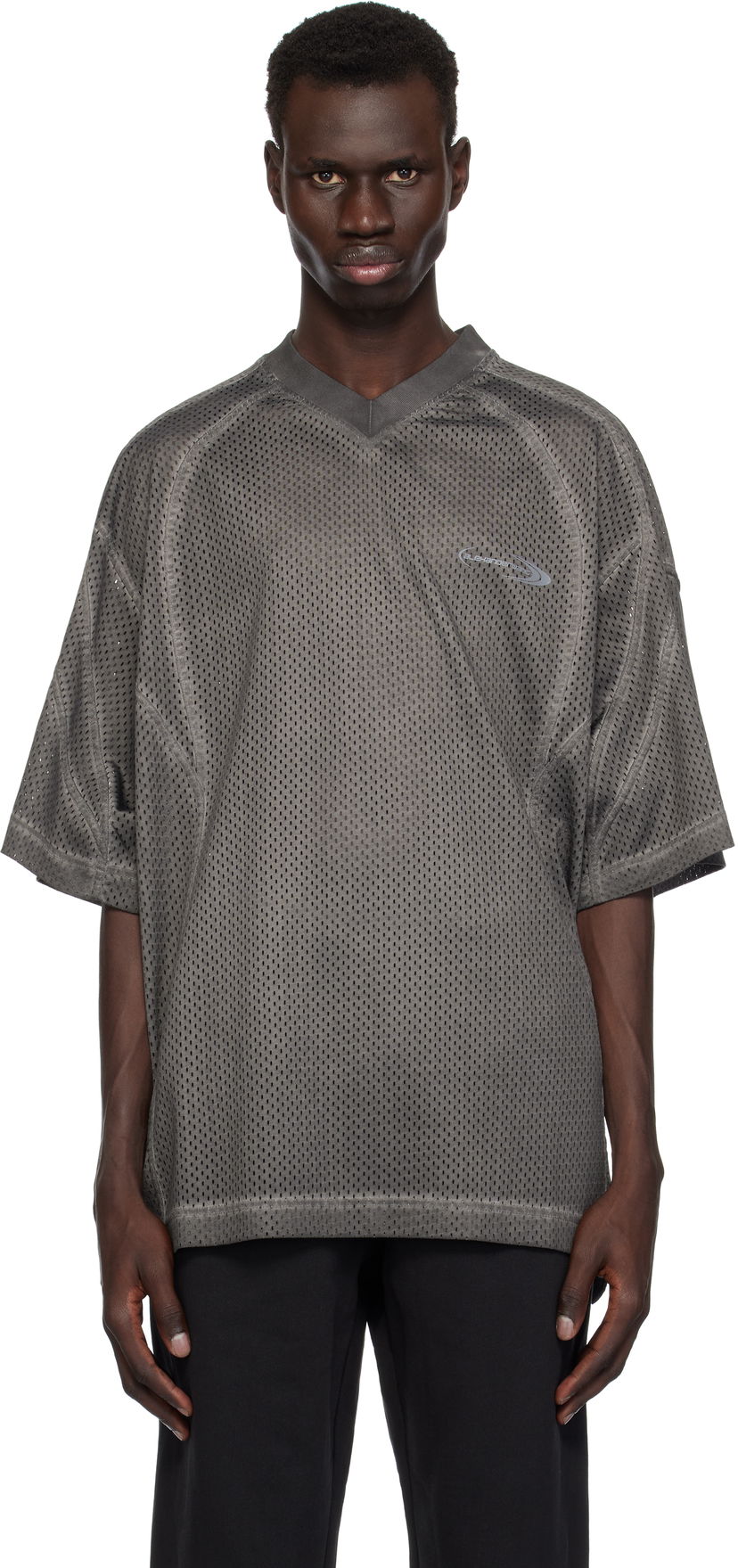 Dres Alexander Wang Alexander Wang Mesh Short Sleeve T-Shirt Siva | UCC1251733