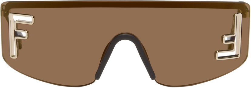 Sunčane naočale FENDI 'FF' Squared Sunglasses Smeđa | FE40168UW0032G 192337229985