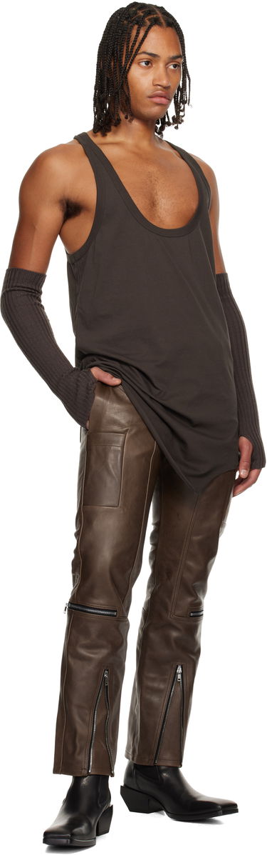 Majica bez rukava Rick Owens Concordians Pony Tank Top Smeđa | RR02E1101 JA, 3