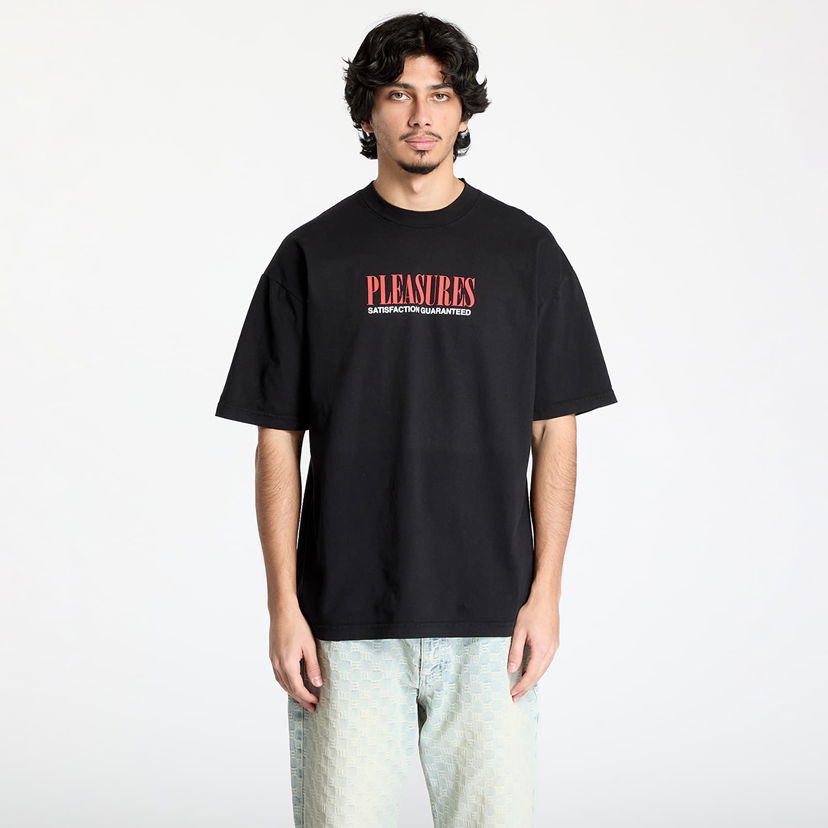 Majica kratkih rukava Pleasures Pleasures Satisfaction T-Shirt Crna | P25SP052 BLACK
