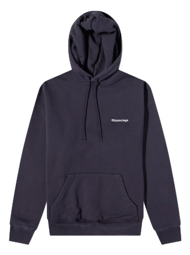 Dukserice Balenciaga Corporate Logo Popover Hoody Tamnoplava | 570811-TKVB5-3967