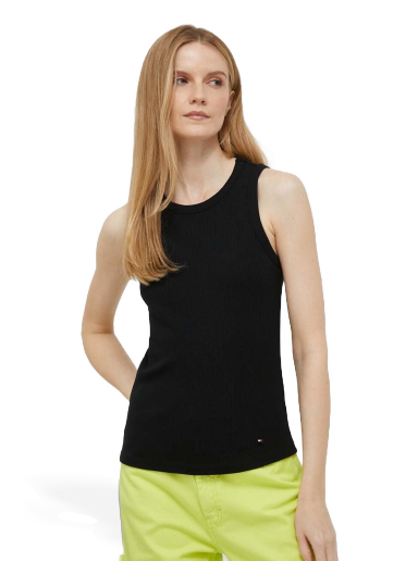 Majica bez rukava Tommy Hilfiger Tank Top Crna | WW0WW38635