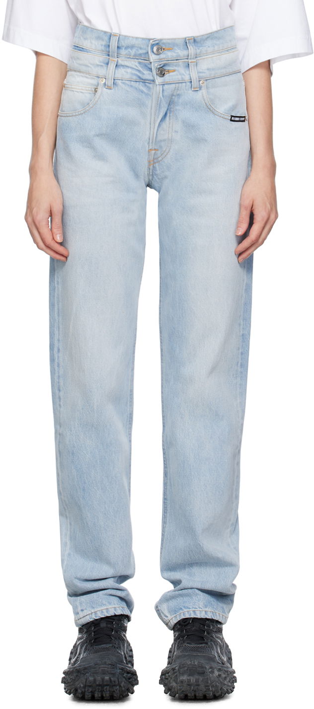 Jeans VETEMENTS VTMNTS Double Waist Jeans Plava | VL18PA450L
